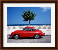 Porsche 356 on the beach, Altea, Alicante, Costa Blanca, Spain Fine Art Print