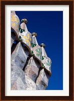 Gaudi Chimney Sturctures, Casa Batllo, Barcelona, Catalonia, Spain Fine Art Print