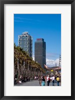 Hotel Arts and Mapfre Tower, La Barceloneta Beach, Barcelona, Spain Fine Art Print