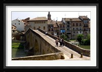 Pedestrian Bridge over the Rio Arga, Puente la Reina, Navarra Region, Spain Fine Art Print