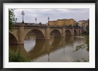 Bridge over Rio Ebro in Logrono, La Rioja, Spain Fine Art Print