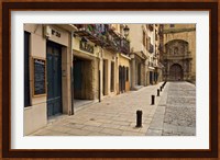 Elaborate door of a cathedral, Logrono, La Rioja, Spain Fine Art Print