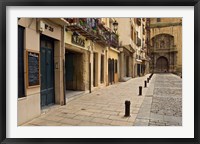 Elaborate door of a cathedral, Logrono, La Rioja, Spain Fine Art Print