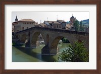 Pedestrian Bridge over the Rio Arga, Puente la Reina, Navarra Region, Spain Fine Art Print