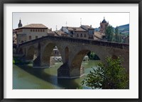 Pedestrian Bridge over the Rio Arga, Puente la Reina, Navarra Region, Spain Fine Art Print