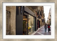 Shopping street in Village of Vilanova i la Geltru, Catalonia, Spain Fine Art Print
