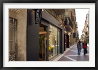 Shopping street in Village of Vilanova i la Geltru, Catalonia, Spain Fine Art Print