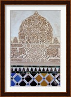 The Alhambra with Carved Muslim Inscription and Tilework, Granada, Spain Fine Art Print