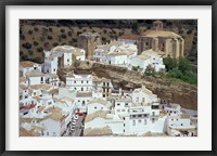 Whitewashed Village with Houses in Cave-like Overhangs, Sentenil, Spain Fine Art Print