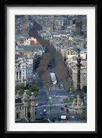 Christopher Columbus Statue on La Rambla, Barcelona, Spain Fine Art Print