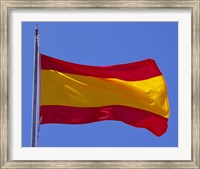 Spanish Flag, Barcelona, Spain Fine Art Print