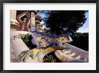 Lizard Mosaic in Parc Guell, Barcelona, Spain Fine Art Print