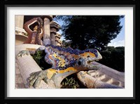 Lizard Mosaic in Parc Guell, Barcelona, Spain Fine Art Print