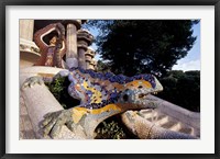 Lizard Mosaic in Parc Guell, Barcelona, Spain Fine Art Print