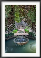 Spain, Granada A Fountain in the gardens of the Alhambra Palace Fine Art Print