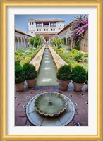 Spain, Granada Patio de la Acequia at Generalife garden Fine Art Print
