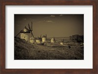 Spain, Toledo Province, Consuegra Antique La Mancha windmills Fine Art Print