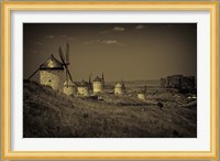Spain, Toledo Province, Consuegra Antique La Mancha windmills Fine Art Print
