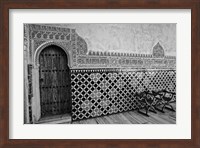 Spain, Andalusia, Alhambra Ornate Door and tile of Nazrid Palace Fine Art Print