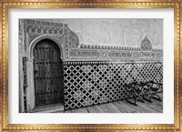 Spain, Andalusia, Alhambra Ornate Door and tile of Nazrid Palace Fine Art Print
