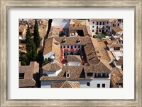 Rooftops of the town of Granada seen from the Alhambra, Spain Fine Art Print
