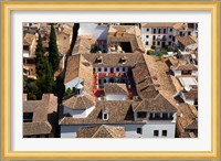 Rooftops of the town of Granada seen from the Alhambra, Spain Fine Art Print