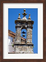Spain, Andalucia, Cadiz Bell tower of old church in Grazalema Fine Art Print