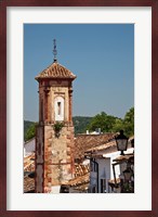 Spain, Andalucia, Grazalema The bell tower of Iglesia de San Juan Fine Art Print