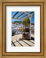 Spain, Andalusia, Cadiz Province Potted plants Overlooking Rooftops Fine Art Print