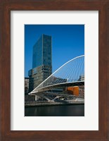 Spain, Bilbao, Zubizuri Bridge over Rio de Bilbao Fine Art Print