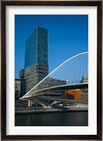 Spain, Bilbao, Zubizuri Bridge over Rio de Bilbao Fine Art Print