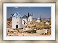 Spain, Castile-La Mancha, Toledo, Consuegra La Mancha windmills Fine Art Print