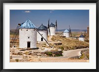 Spain, Castile-La Mancha, Toledo, Consuegra La Mancha windmills Fine Art Print