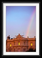 Spain, Madrid, Plaza de Cibeles, Rainbow Fine Art Print