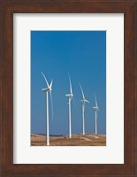 Spain, Vejer de la Frontera area, Modern Windmills Fine Art Print
