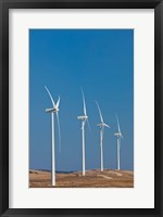 Spain, Vejer de la Frontera area, Modern Windmills Fine Art Print