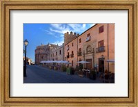 Spain, Castilla y Leon Region Restaurants along the city of Avila Fine Art Print