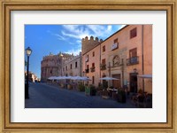Spain, Castilla y Leon Region Restaurants along the city of Avila Fine Art Print