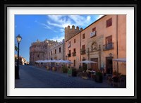 Spain, Castilla y Leon Region Restaurants along the city of Avila Fine Art Print