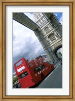 Tower Bridge with Double-Decker Bus, London, England Fine Art Print