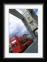 Tower Bridge with Double-Decker Bus, London, England Fine Art Print