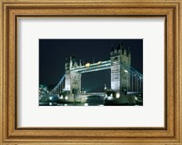 Tower Bridge at Night, London, England Fine Art Print