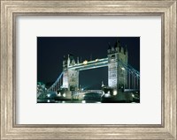 Tower Bridge at Night, London, England Fine Art Print