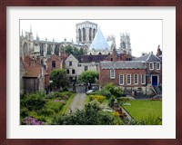 Houses and Cathedral in Bath, England Fine Art Print