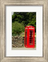 England, Cumbria, Grasmere, Phone Booth Fine Art Print