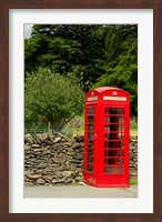 England, Cumbria, Grasmere, Phone Booth Fine Art Print