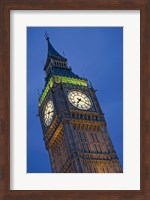 UK, London, Clock Tower, Big Ben at dusk Fine Art Print