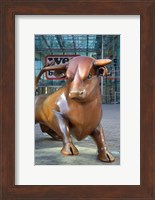 Bull in Bull Ring, Birmingham, England Fine Art Print
