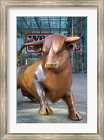 Bull in Bull Ring, Birmingham, England Fine Art Print