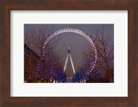 England, London, London Eye Amusement Park Fine Art Print